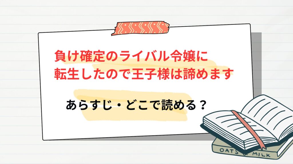 「負け確定のライバル令嬢に転生したので王子様は諦めます」のあらすじ・どこで読める